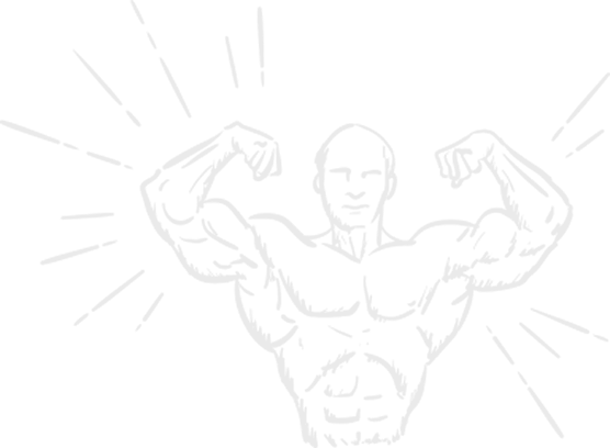 Bodybuilder silhouette logo representing strength and fitness at Ogunquit Fitness Center